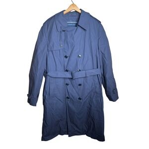US Military All Weather Mens Trench Coat 40L Dark Navy Defender Collection